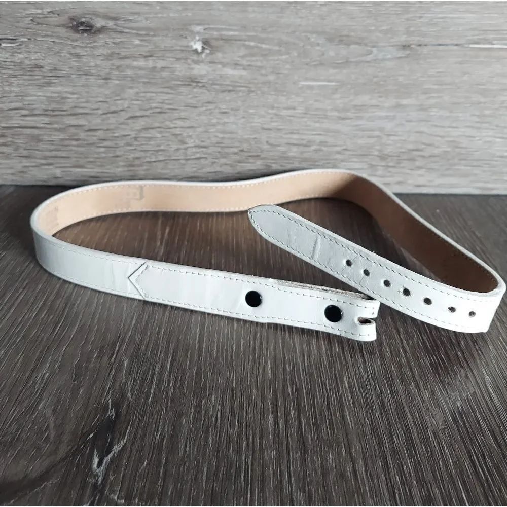 Justin White Leather Belt Size 26